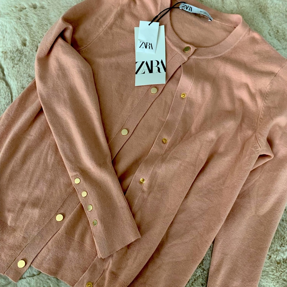 ZARA Dusty Pink Cardigan/ Jacket size Small